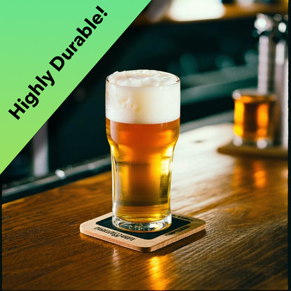 Custom Medium Pulpboard Coasters, Full Color Print