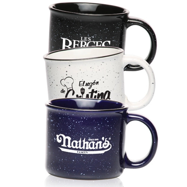 Custom 13 oz. Ceramic Campfire Coffee Mugs