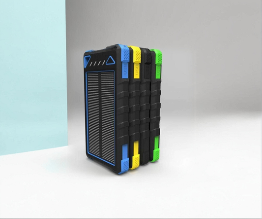 Custom 10,000 mAh Solar Power Charger with Flashlight